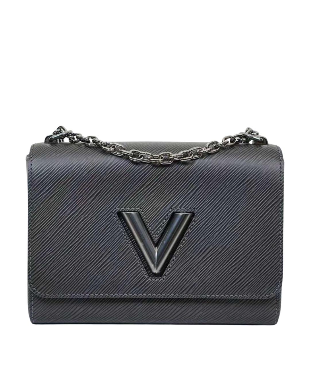 LOUIS VUITTON Черная кожаная сумка через плечо, фото 1