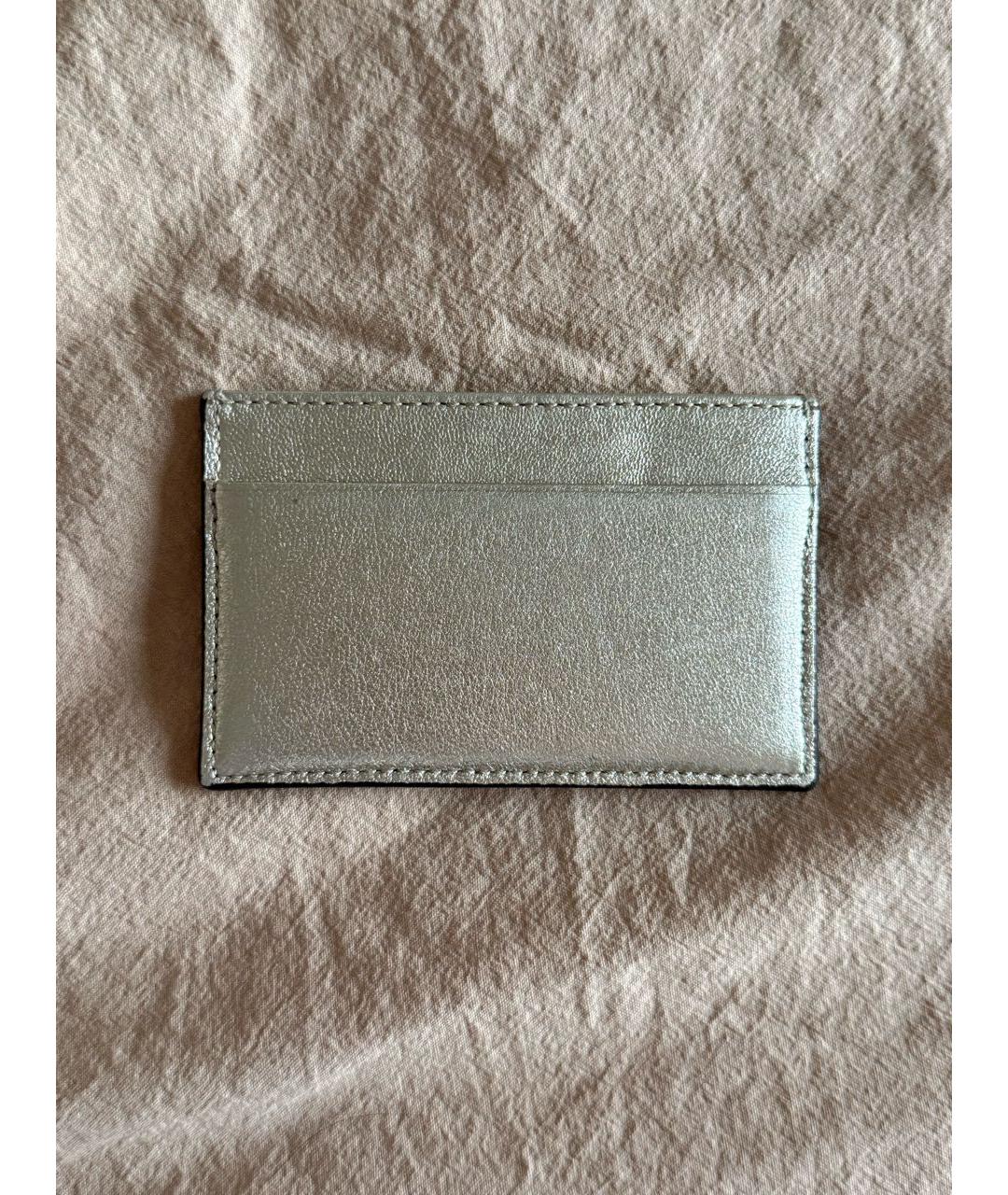 JIMMY CHOO Золотой кожаный кардхолдер, фото 3