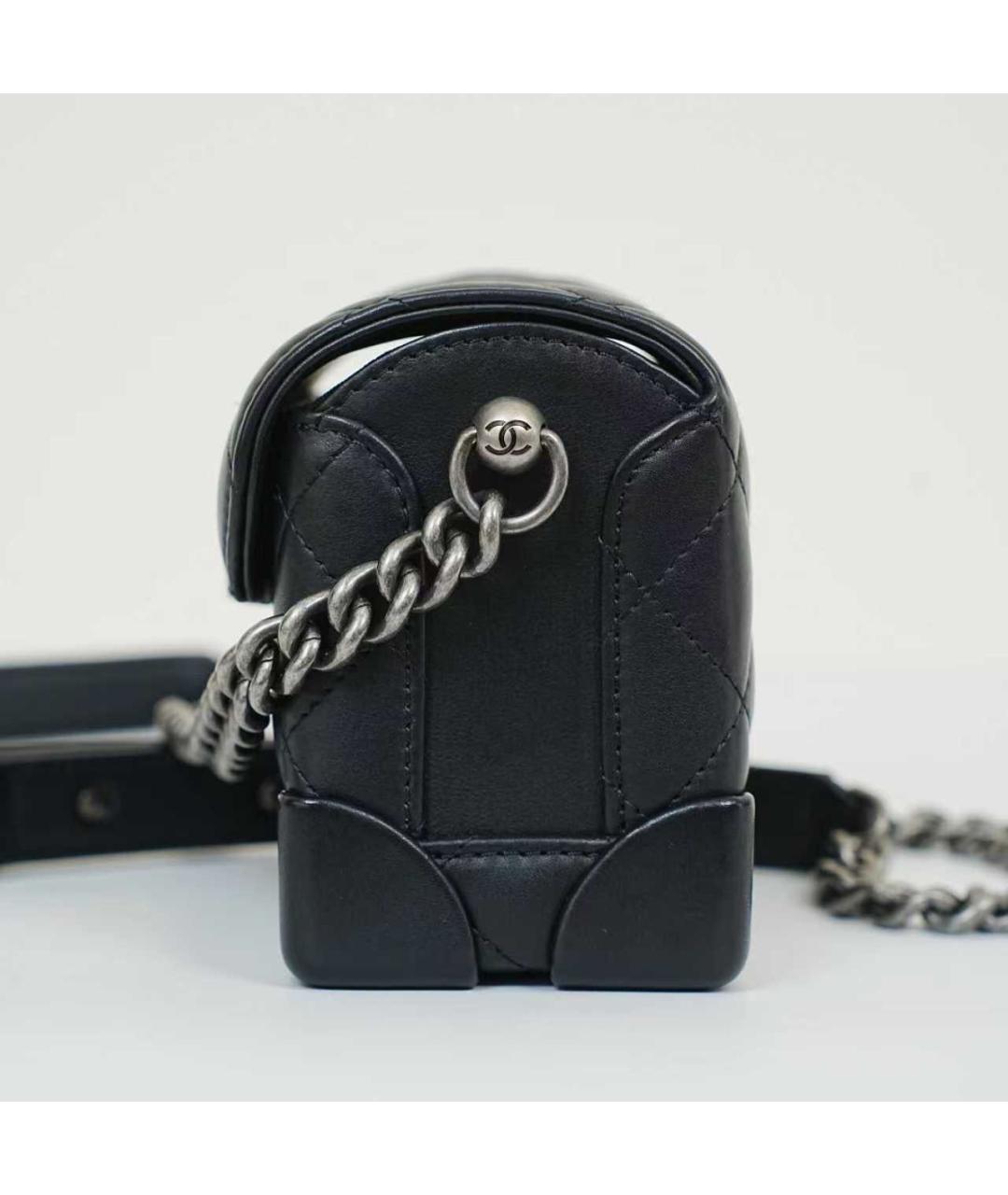 CHANEL Черная кожаная сумка через плечо, фото 3