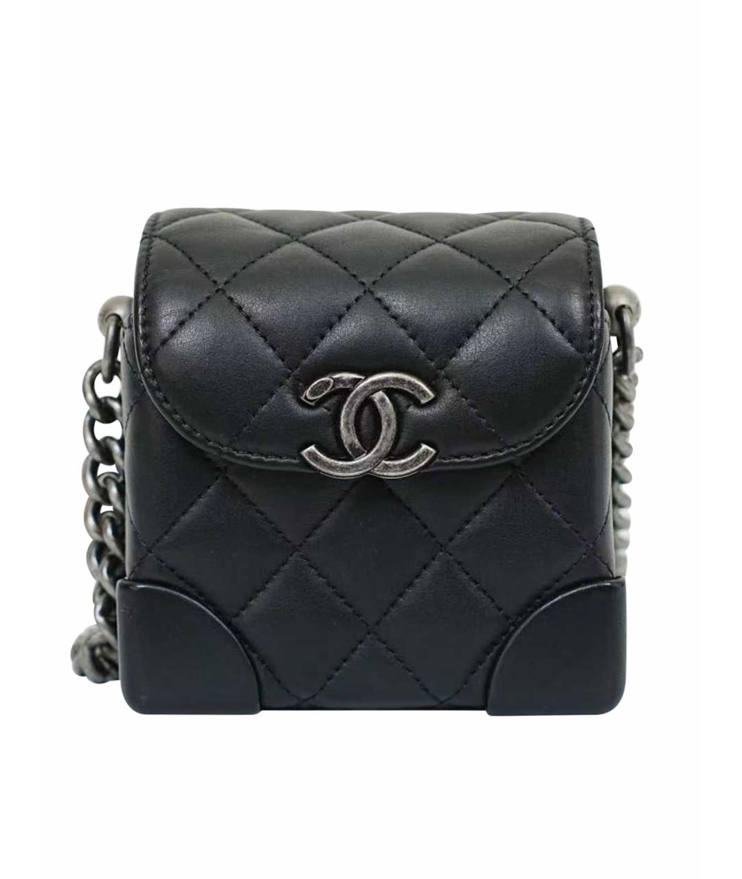 CHANEL Черная кожаная сумка через плечо, фото 8