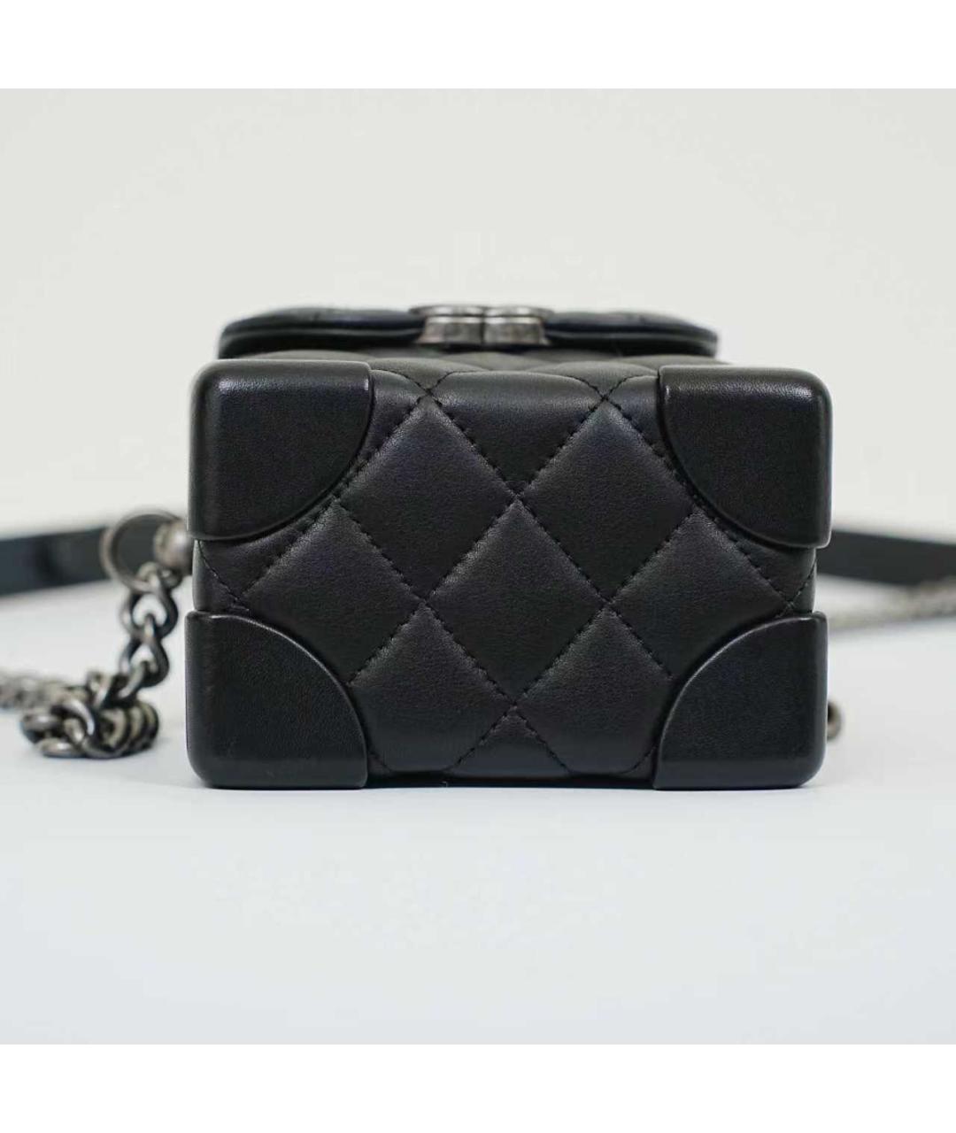 CHANEL Черная кожаная сумка через плечо, фото 6