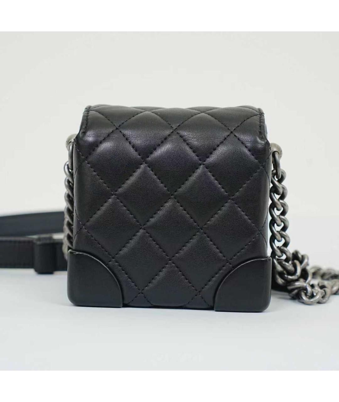 CHANEL Черная кожаная сумка через плечо, фото 5
