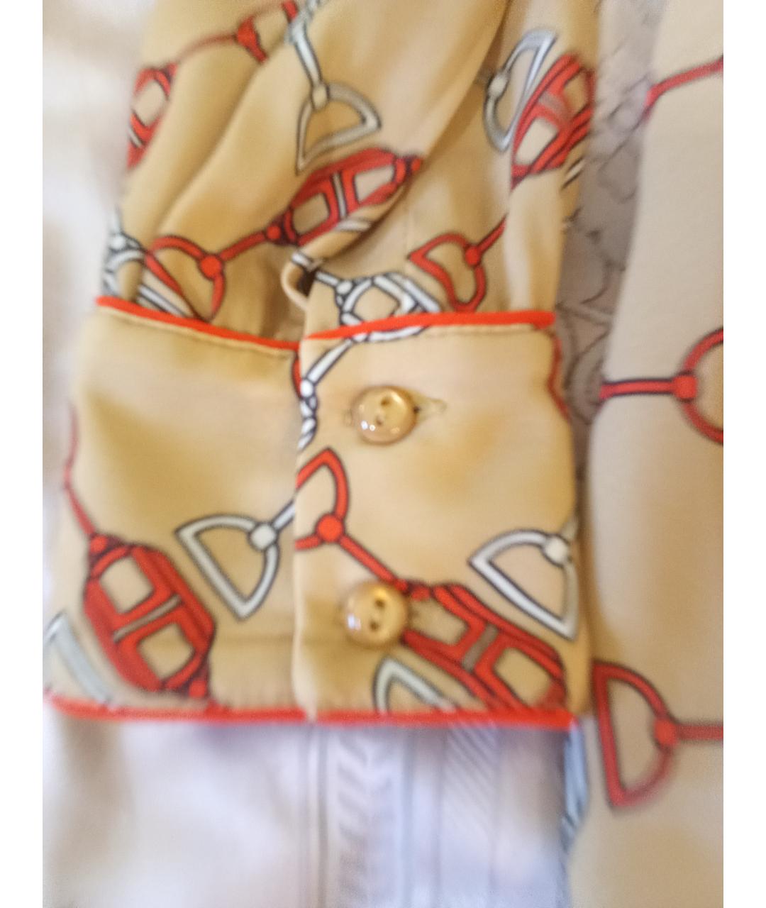 ELISABETTA FRANCHI Бежевое полиэстеровое повседневное платье, фото 4