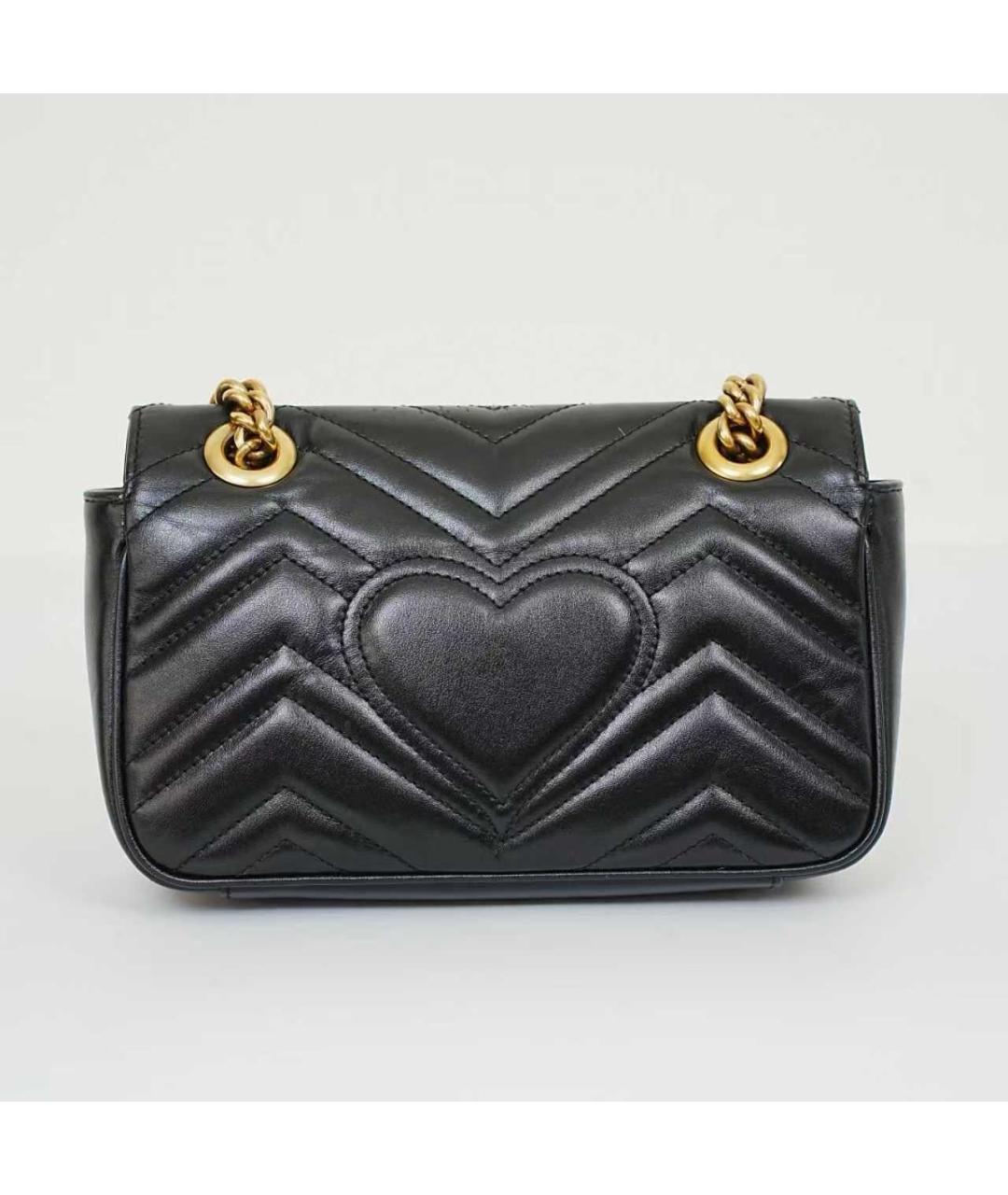 GUCCI Черная кожаная сумка через плечо, фото 3