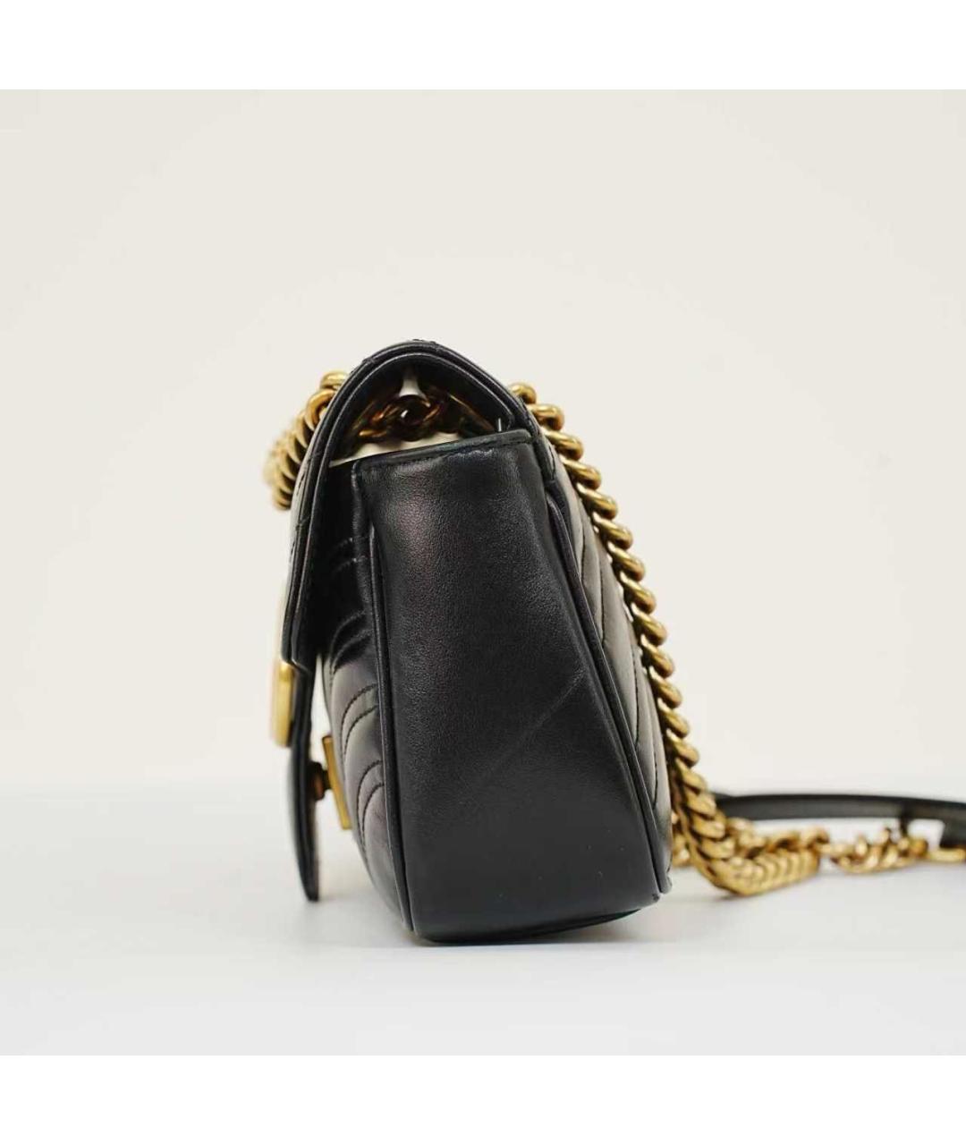 GUCCI Черная кожаная сумка через плечо, фото 5