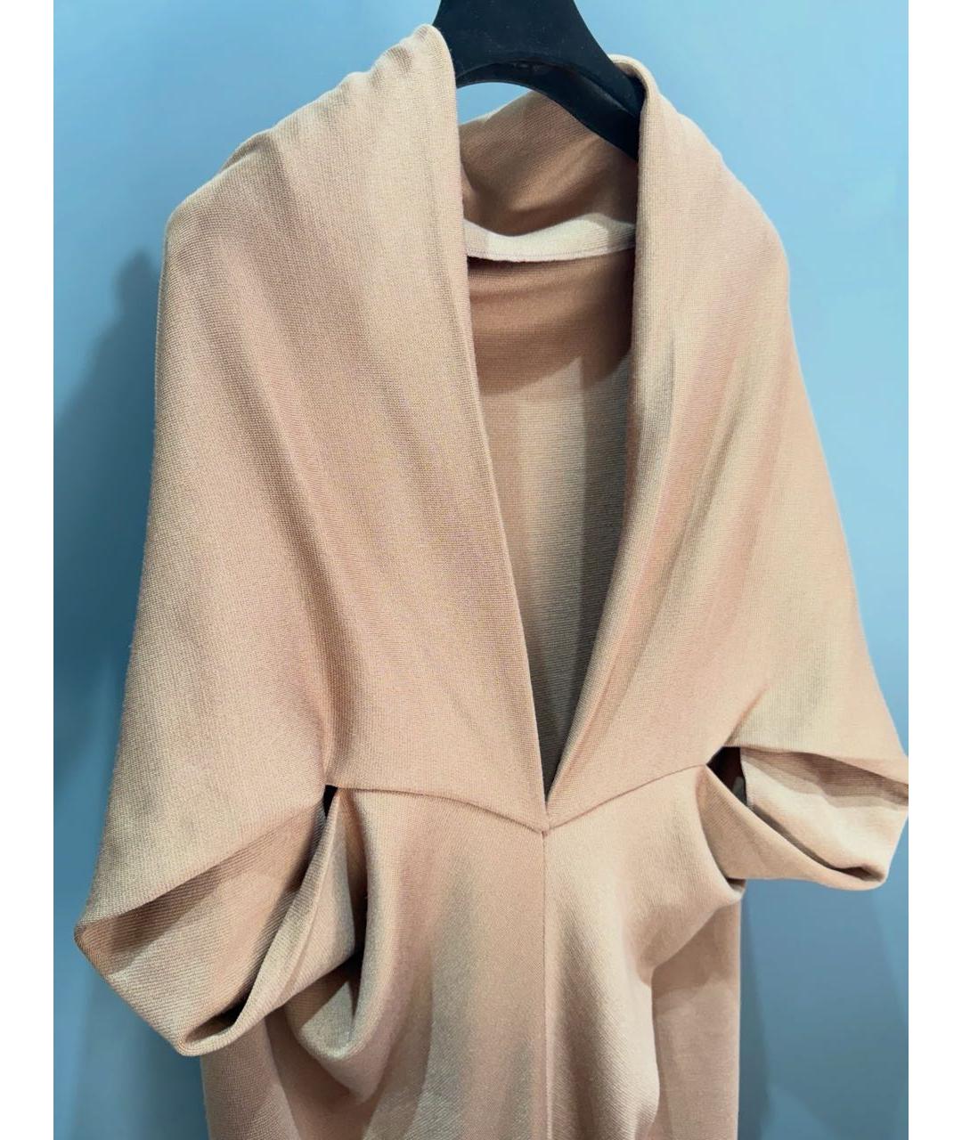 BOTTEGA VENETA Бежевое вискозное вечернее платье, фото 3