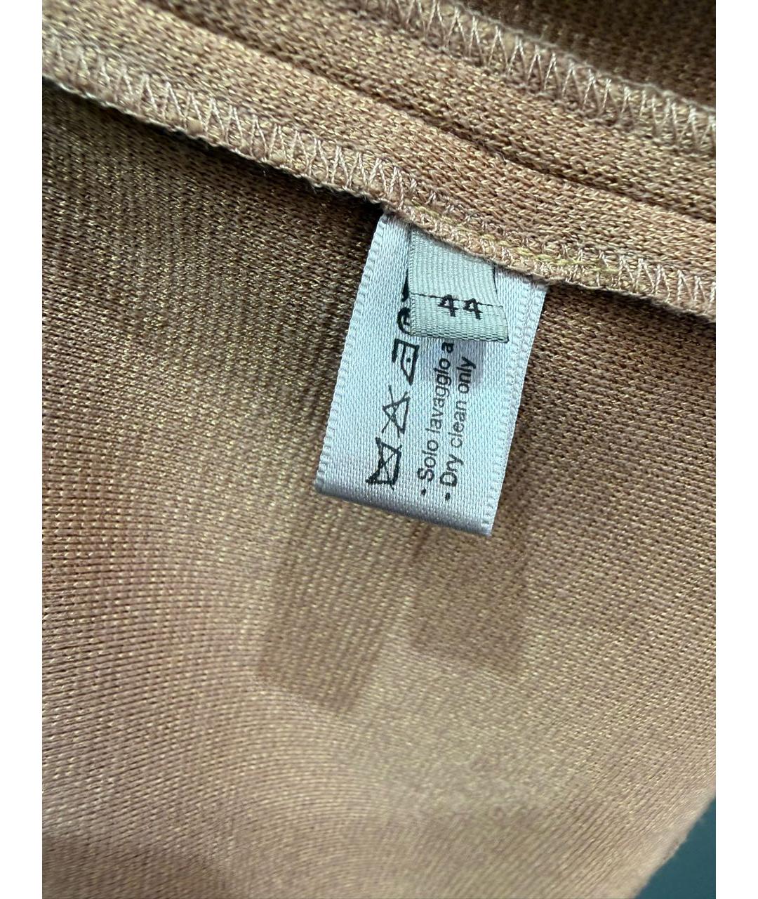 BOTTEGA VENETA Бежевое вискозное вечернее платье, фото 4