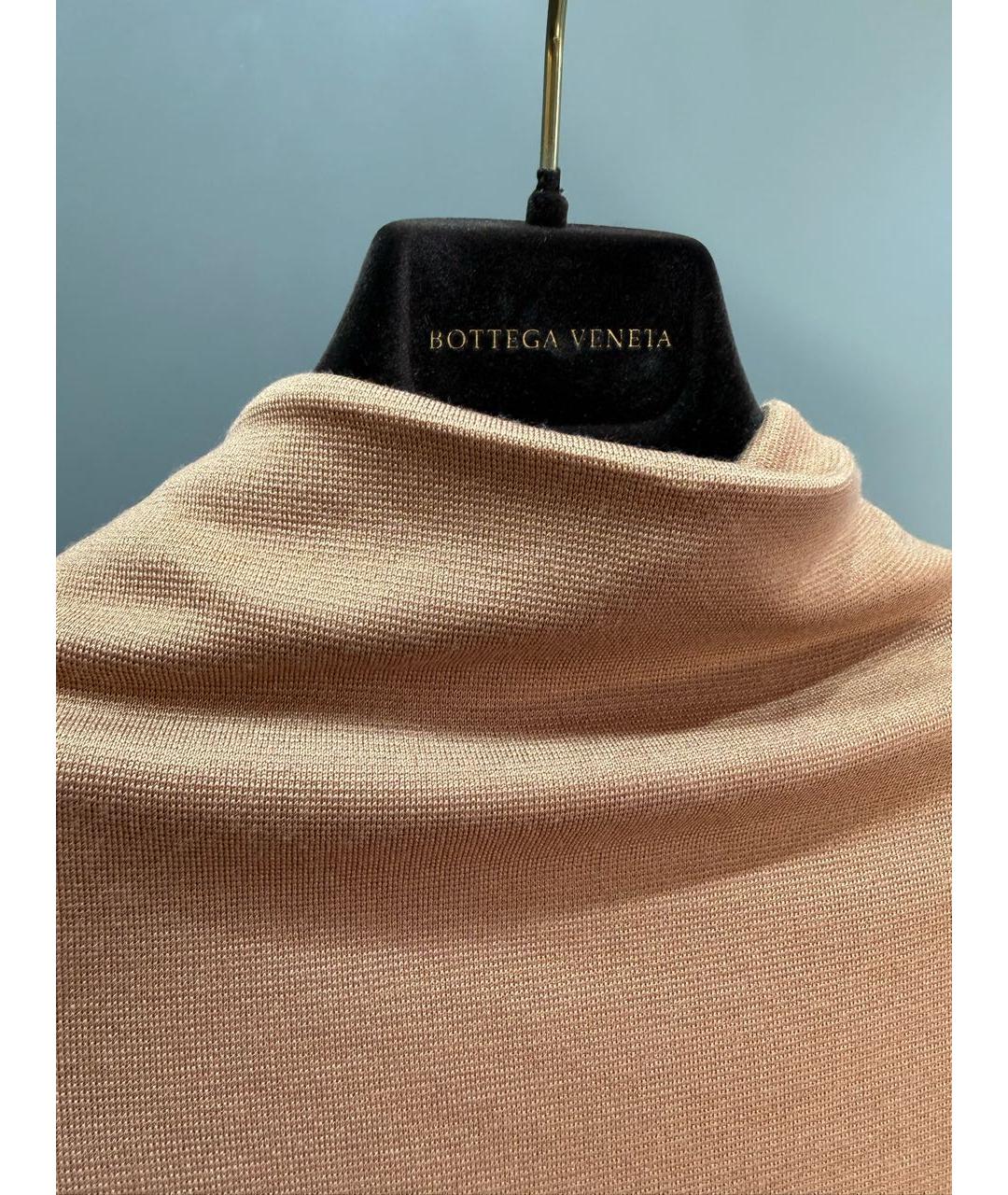 BOTTEGA VENETA Бежевое вискозное вечернее платье, фото 7