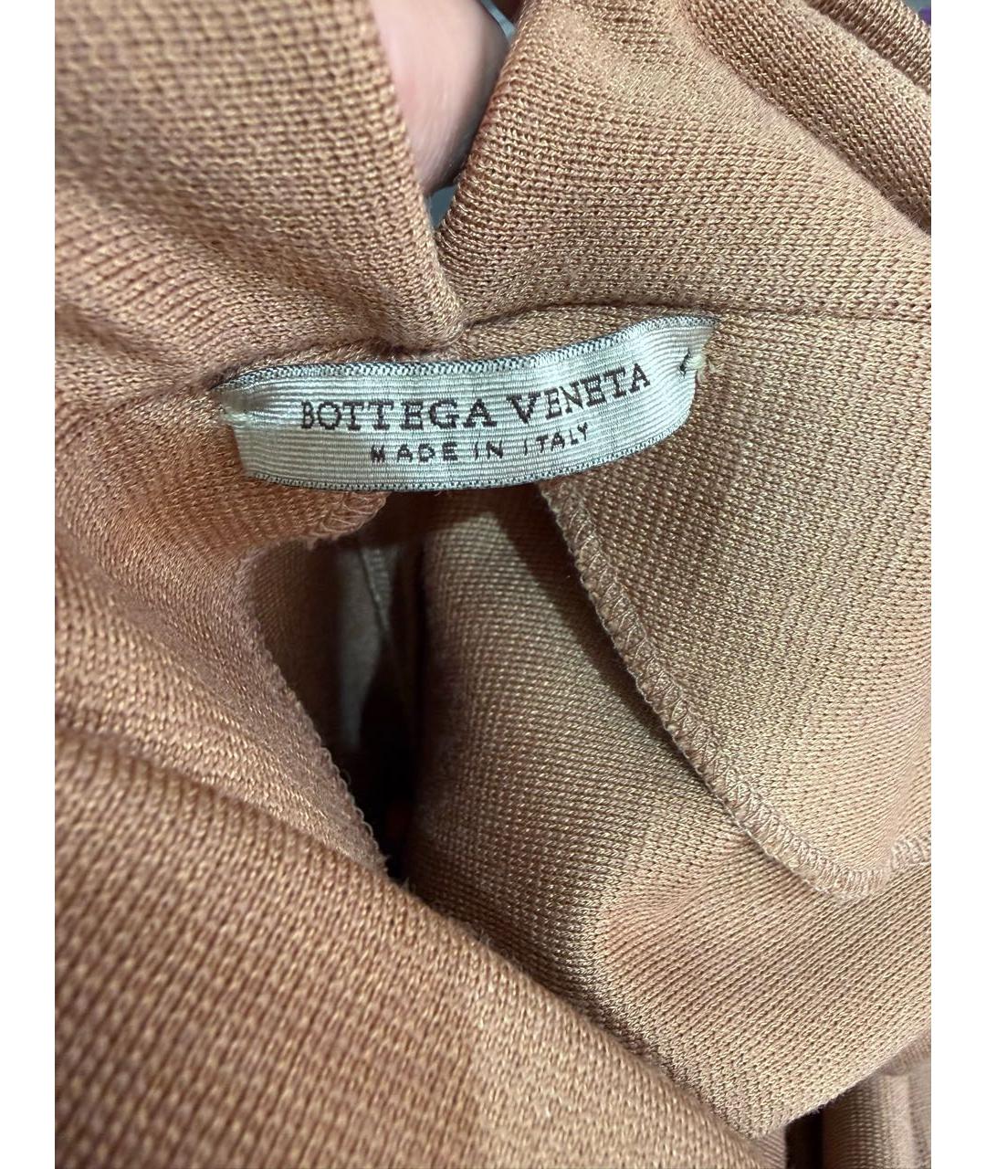 BOTTEGA VENETA Бежевое вискозное вечернее платье, фото 6