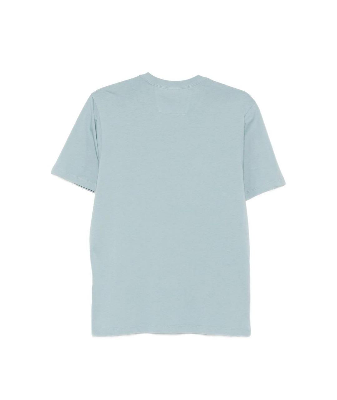 CP COMPANY Голубая хлопковая футболка, фото 2