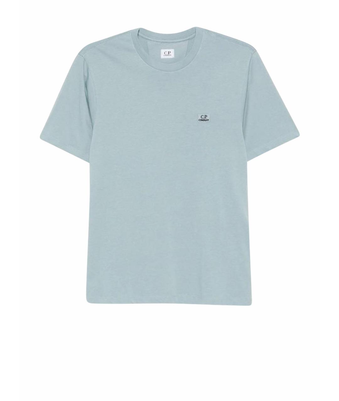 CP COMPANY Голубая хлопковая футболка, фото 1