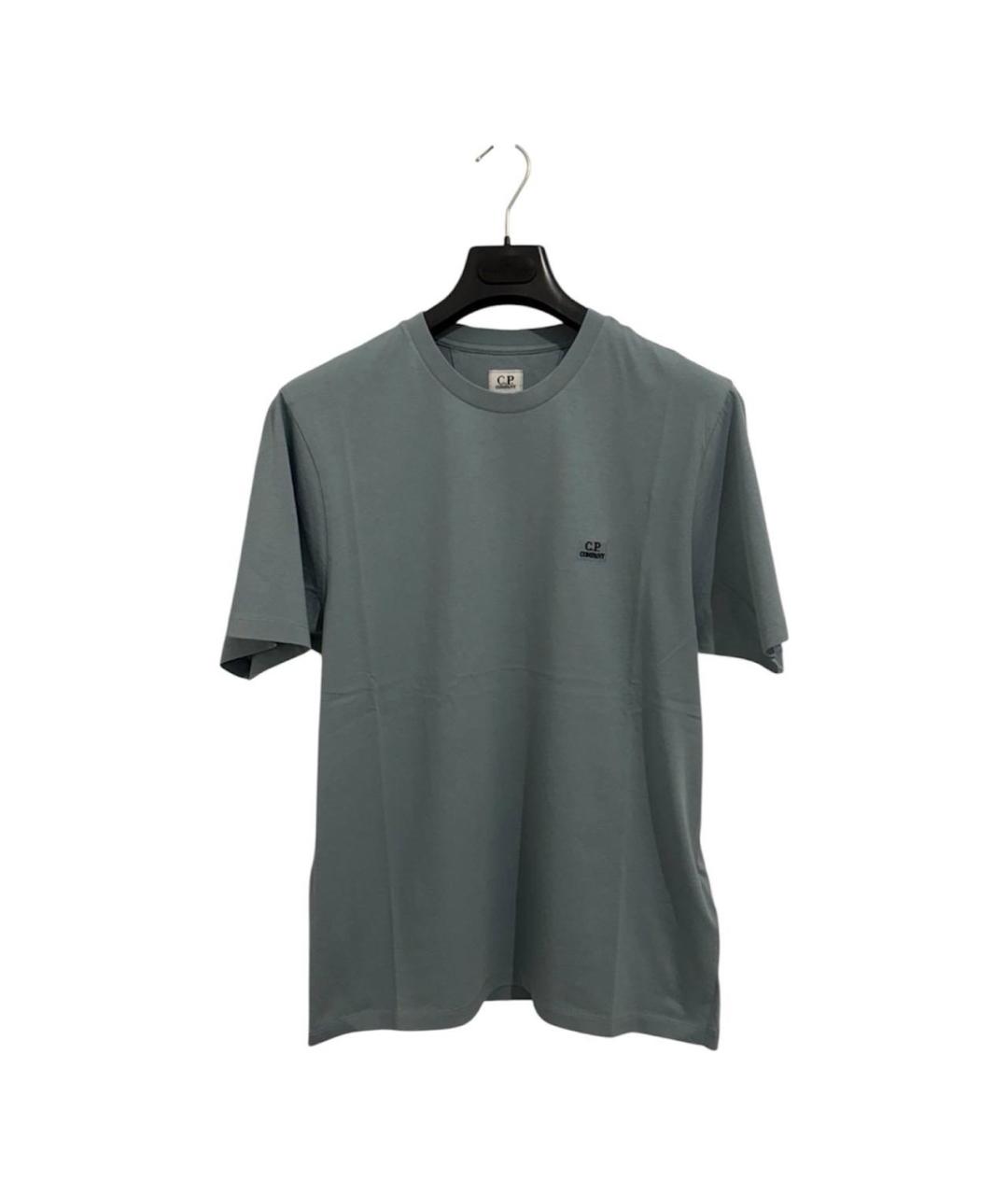 CP COMPANY Голубая хлопковая футболка, фото 4