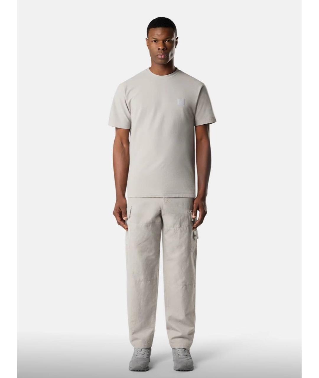 STONE ISLAND Серая хлопковая футболка, фото 3