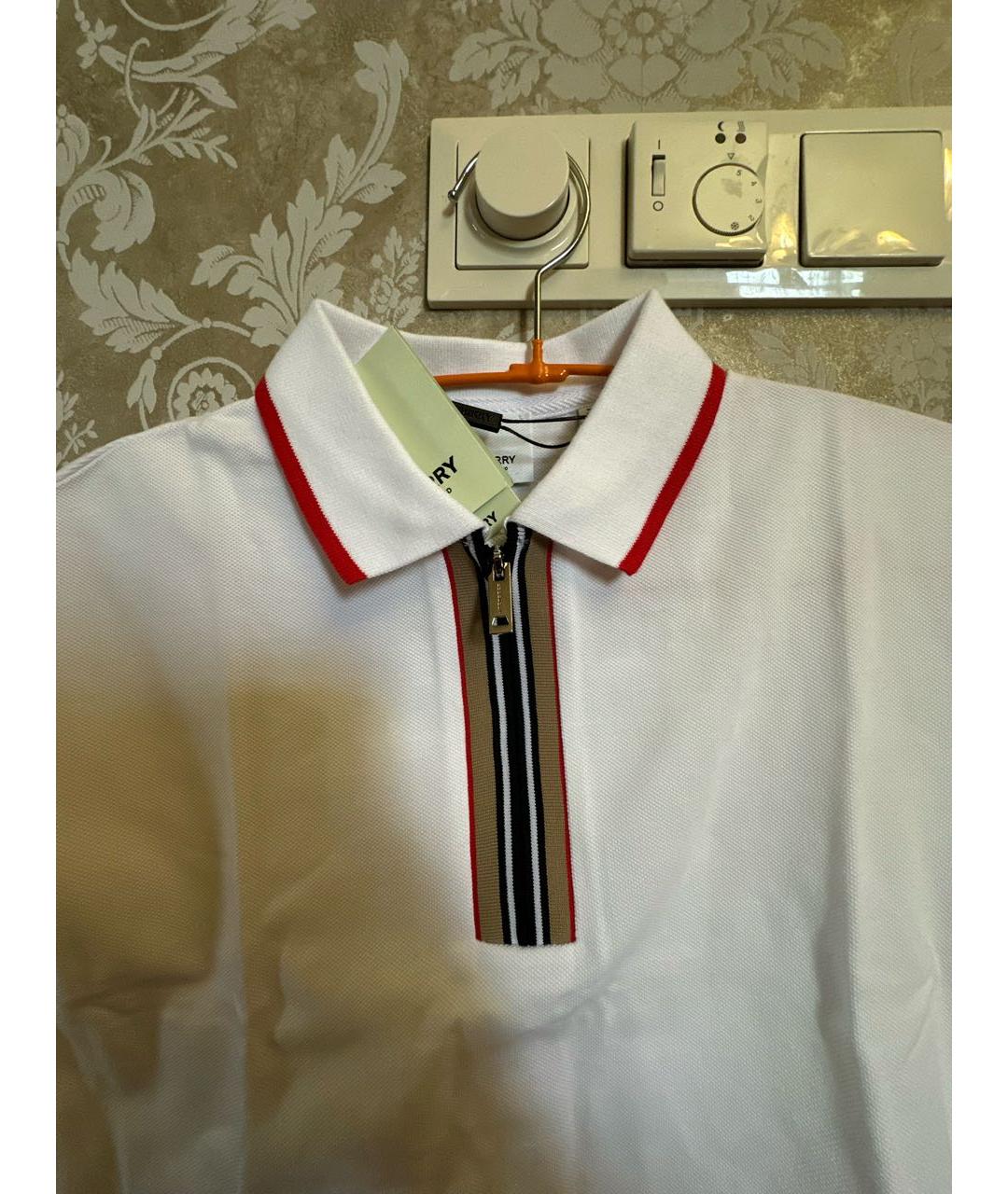 BURBERRY Белый хлопковый детская футболка / топ, фото 3