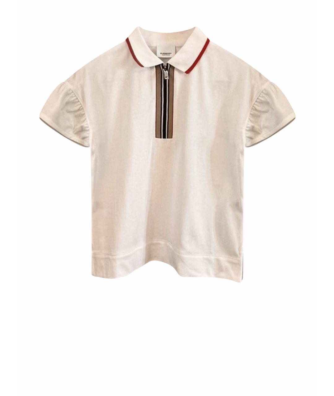 BURBERRY Белый хлопковый детская футболка / топ, фото 1
