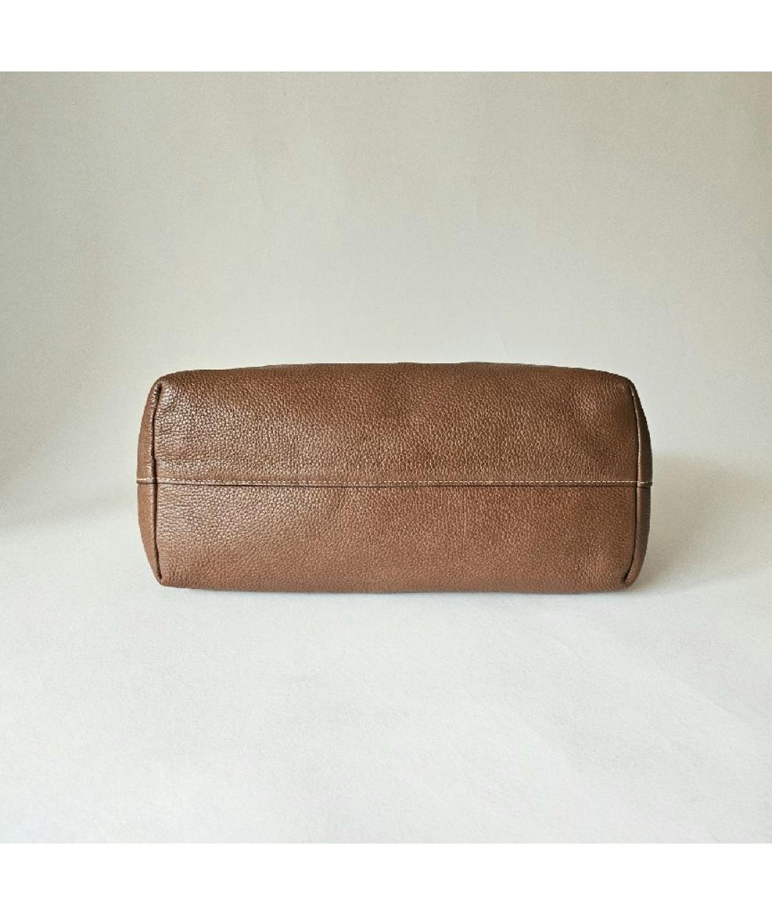 PRADA Коричневая кожаная сумка тоут, фото 3