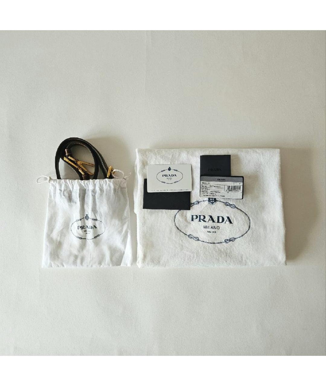 PRADA Коричневая кожаная сумка тоут, фото 5