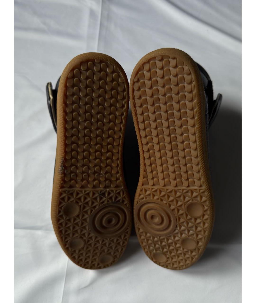 MAISON MARGIELA Антрацитовые кожаные высокие кроссовки / кеды, фото 8