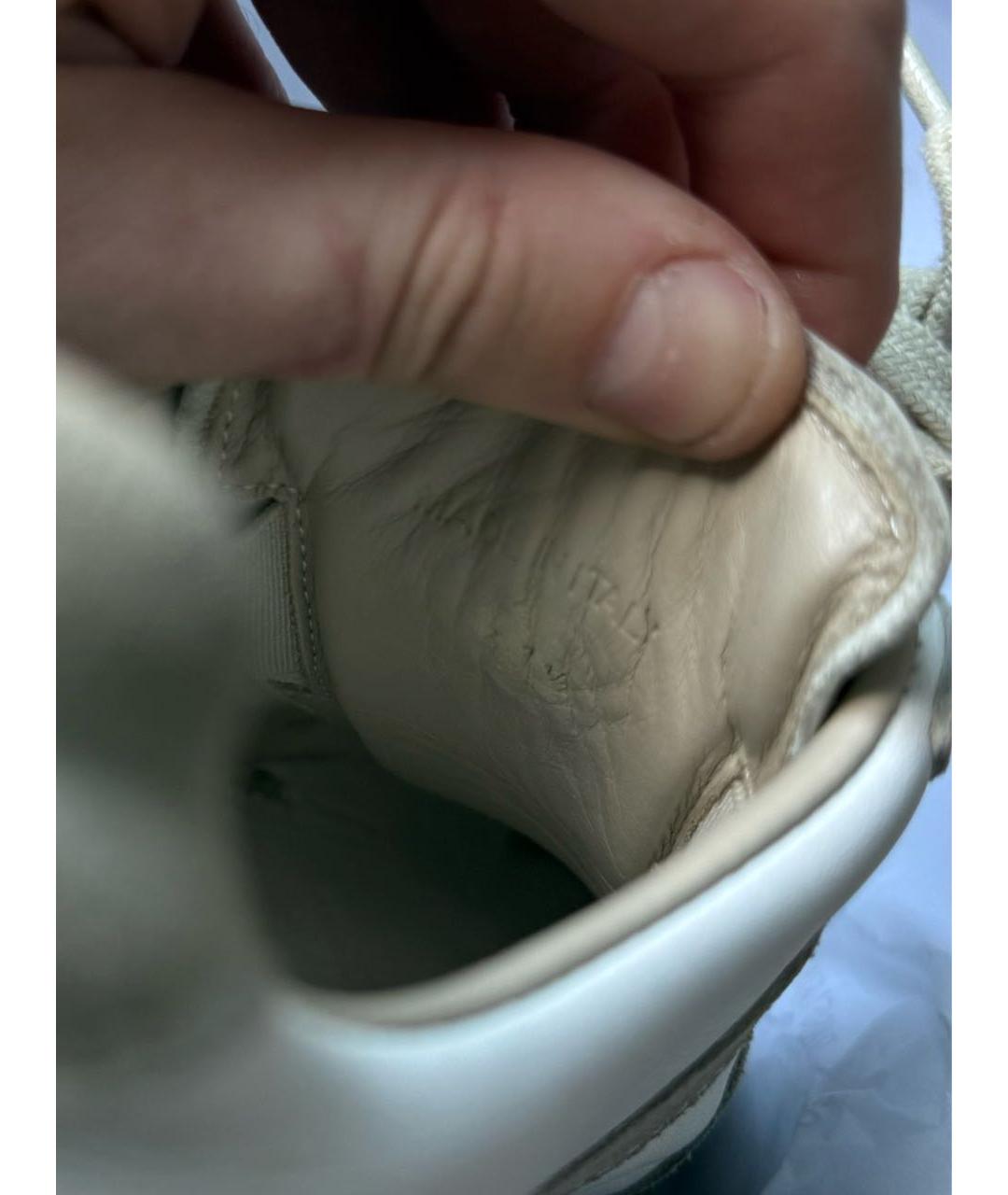 MAISON MARGIELA Белые кожаные кеды, фото 6