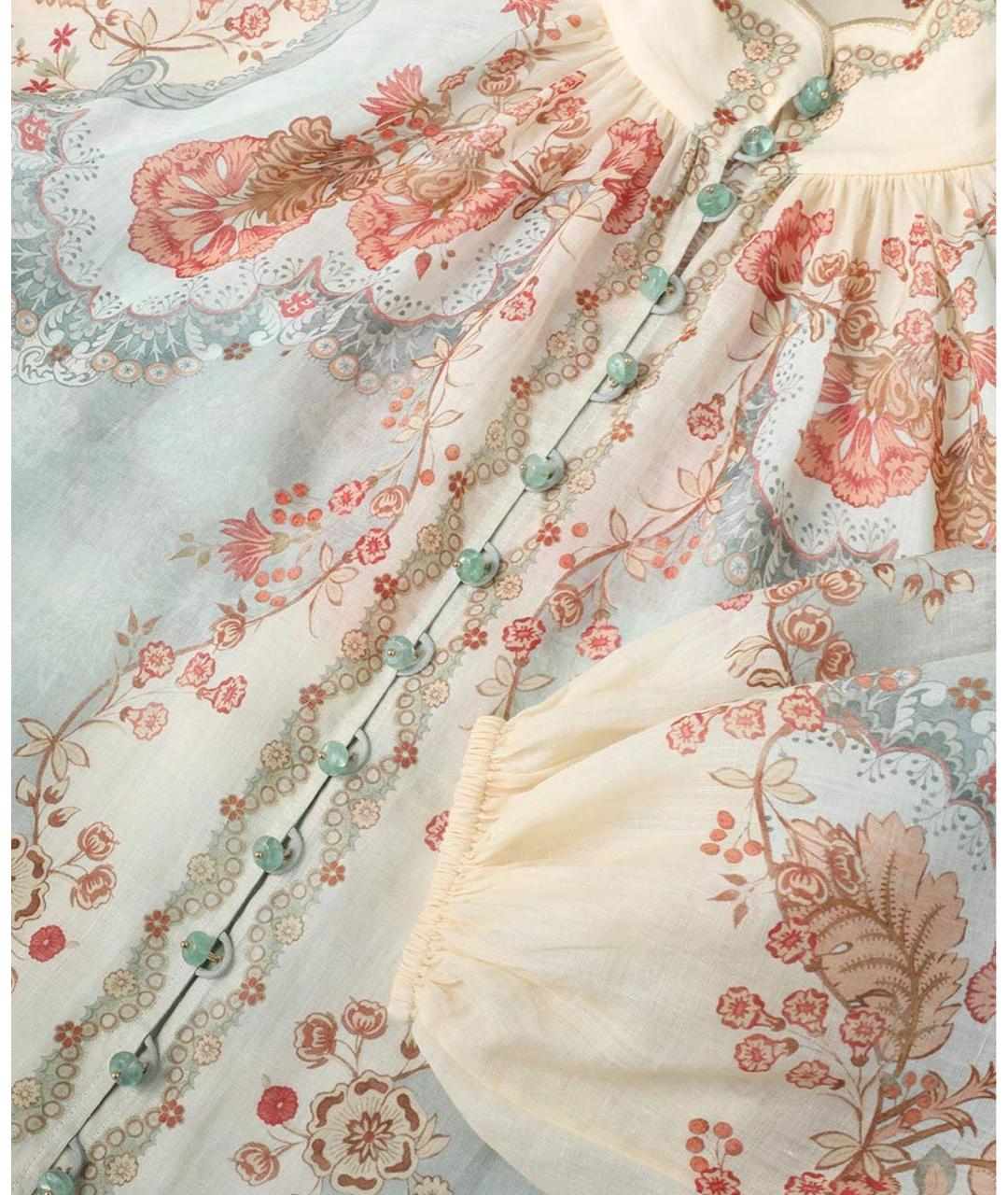 ZIMMERMANN Голубой льняной костюм с брюками, фото 5