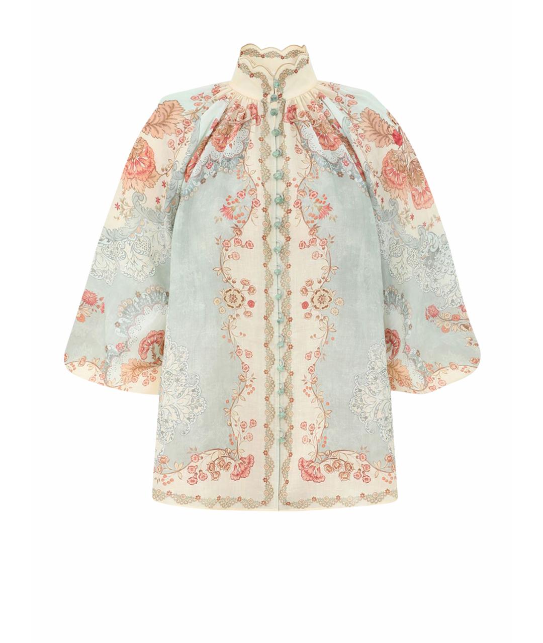 ZIMMERMANN Голубой льняной костюм с брюками, фото 10