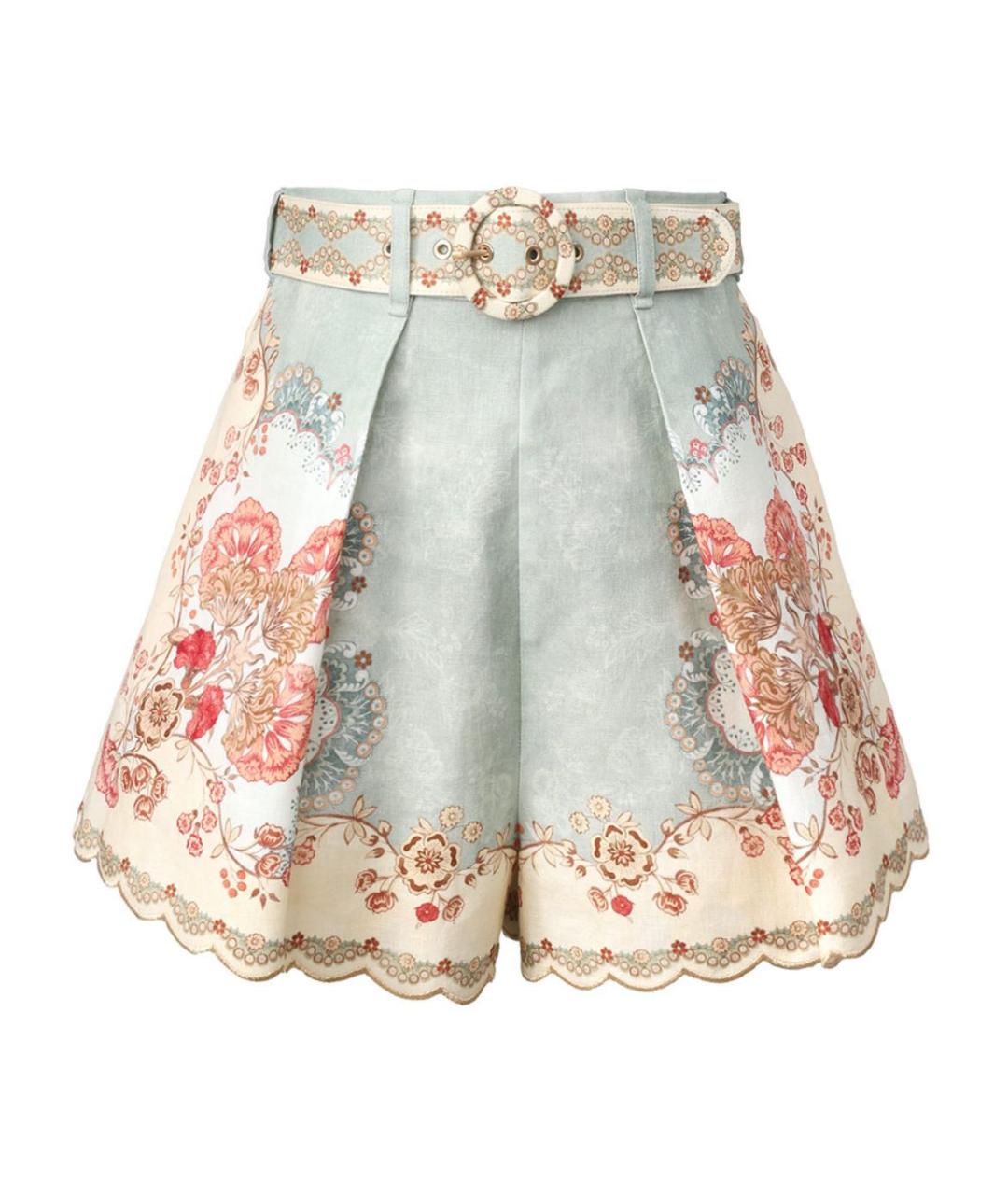 ZIMMERMANN Голубой льняной костюм с брюками, фото 2