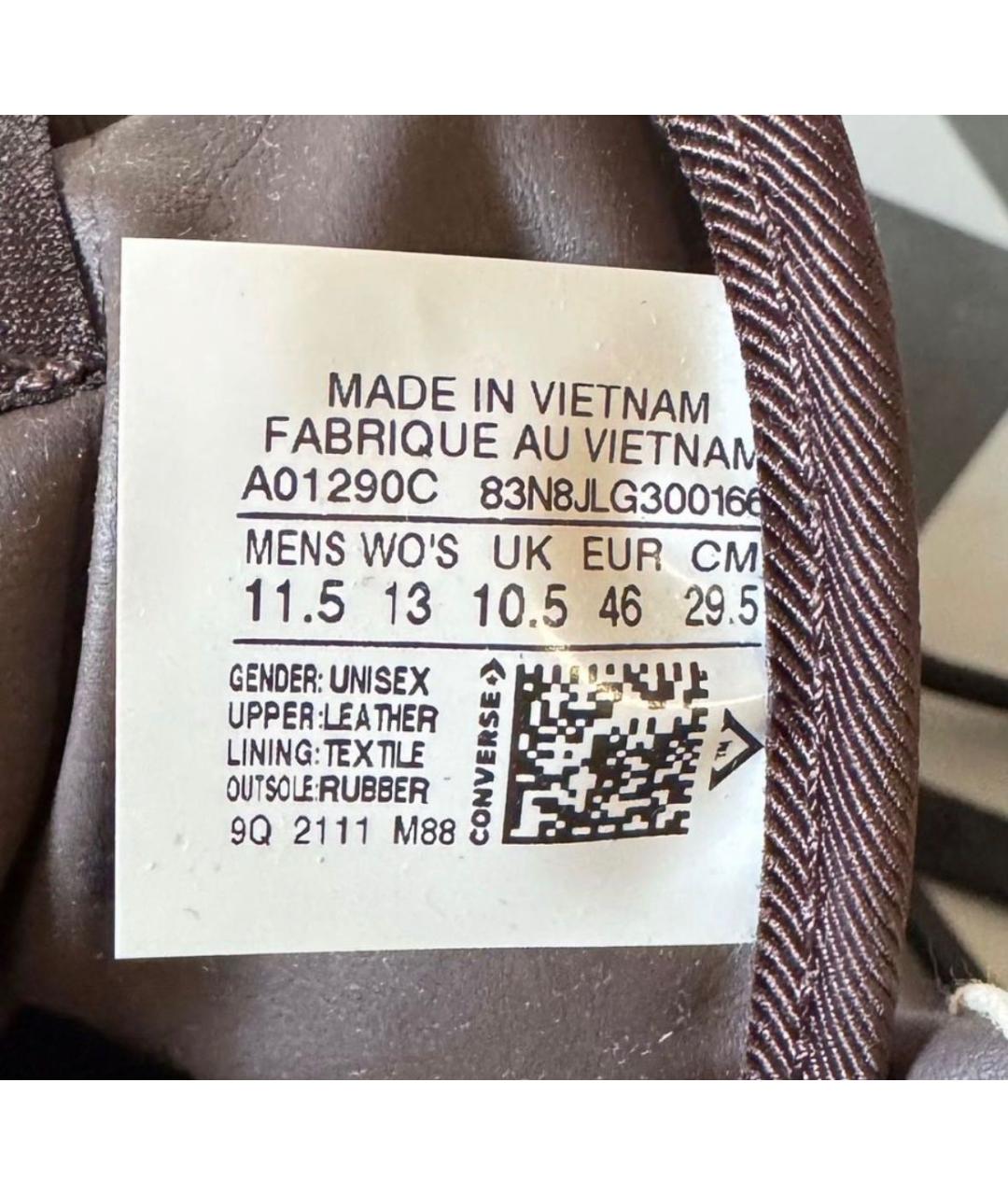 RICK OWENS DRKSHDW Коричневые кожаные высокие кроссовки / кеды, фото 8