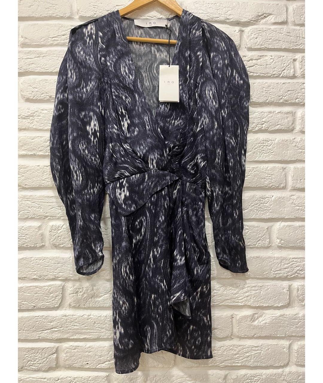 IRO Антрацитовое шелковое коктейльное платье, фото 9