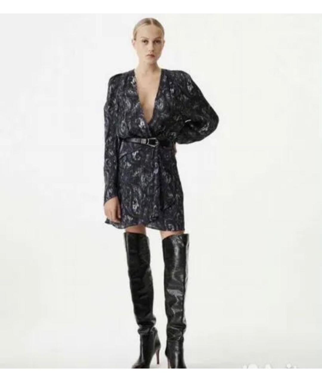 IRO Антрацитовое шелковое коктейльное платье, фото 8