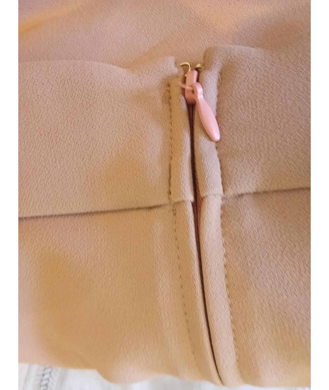 ELISABETTA FRANCHI Бежевая полиэстеровая юбка миди, фото 4