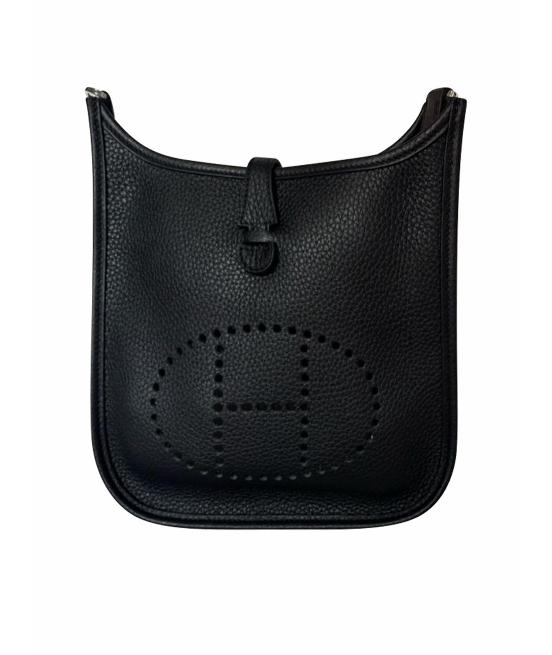 HERMES Черная кожаная сумка через плечо, фото 1