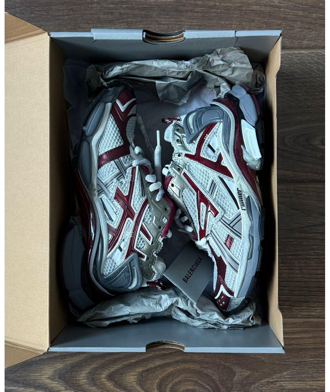 BALENCIAGA Бордовые текстильные кроссовки, фото 3