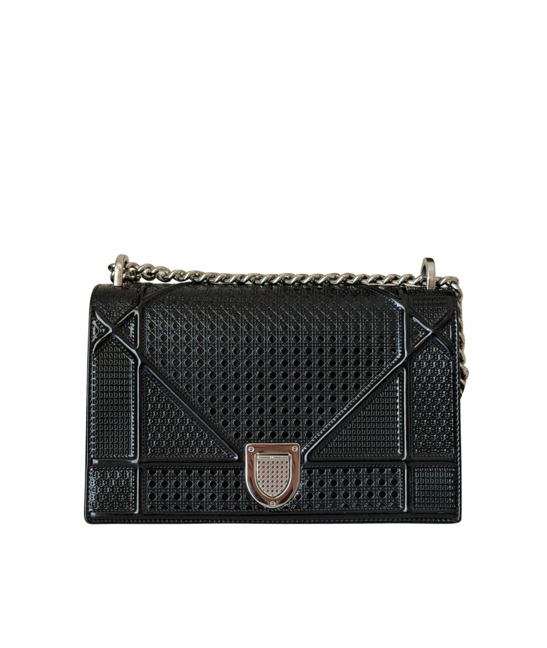 CHRISTIAN DIOR Черная кожаная сумка через плечо, фото 9