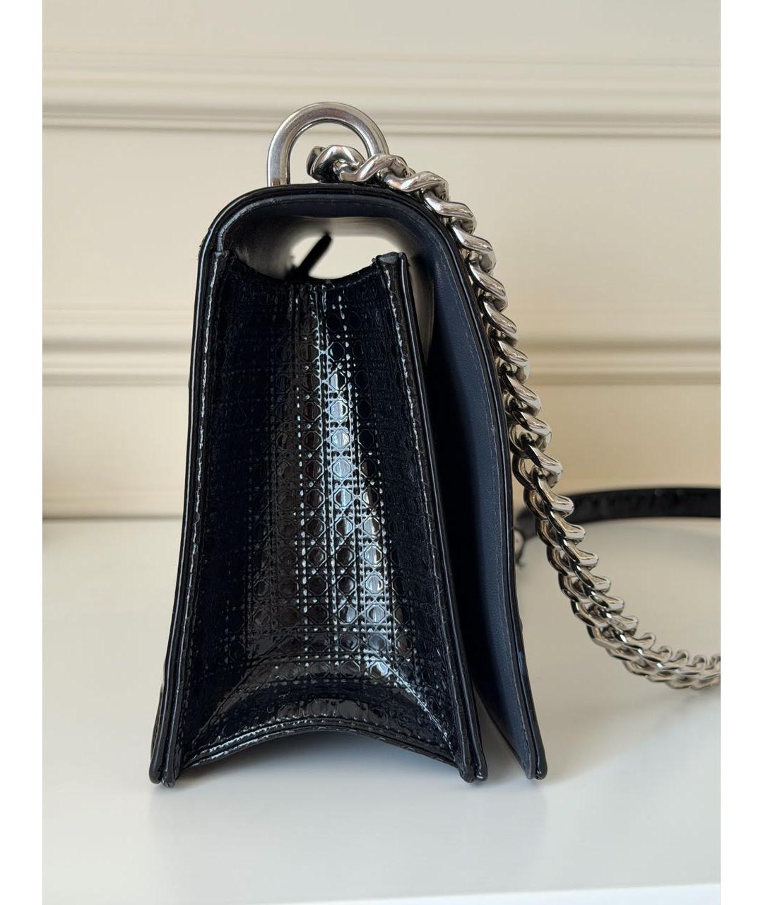 CHRISTIAN DIOR Черная кожаная сумка через плечо, фото 5