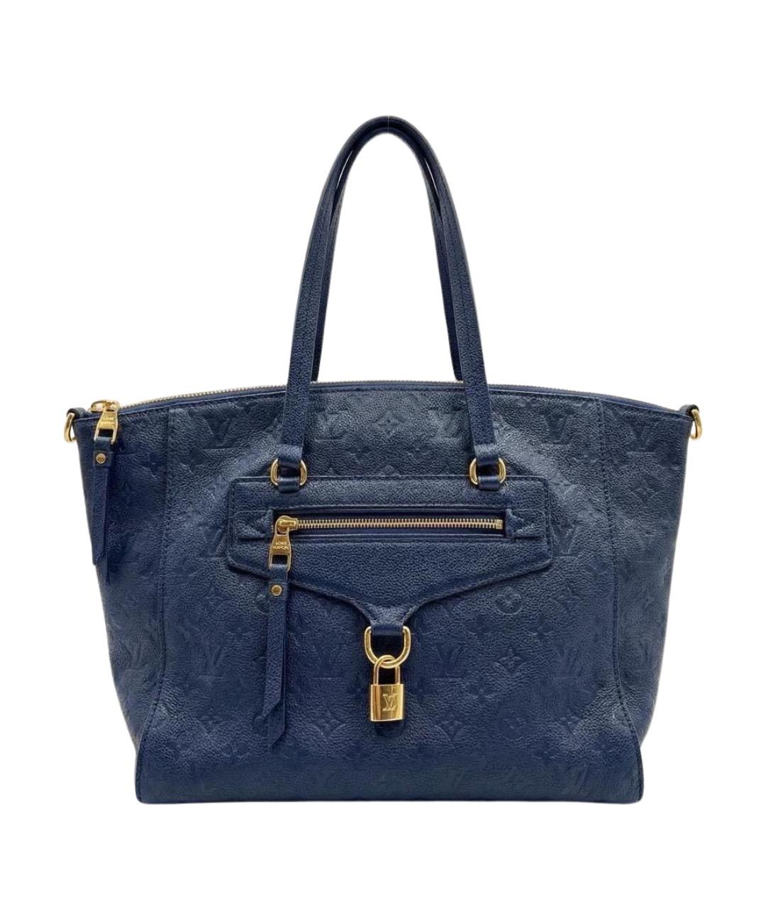 LOUIS VUITTON Синяя кожаная сумка тоут, фото 1