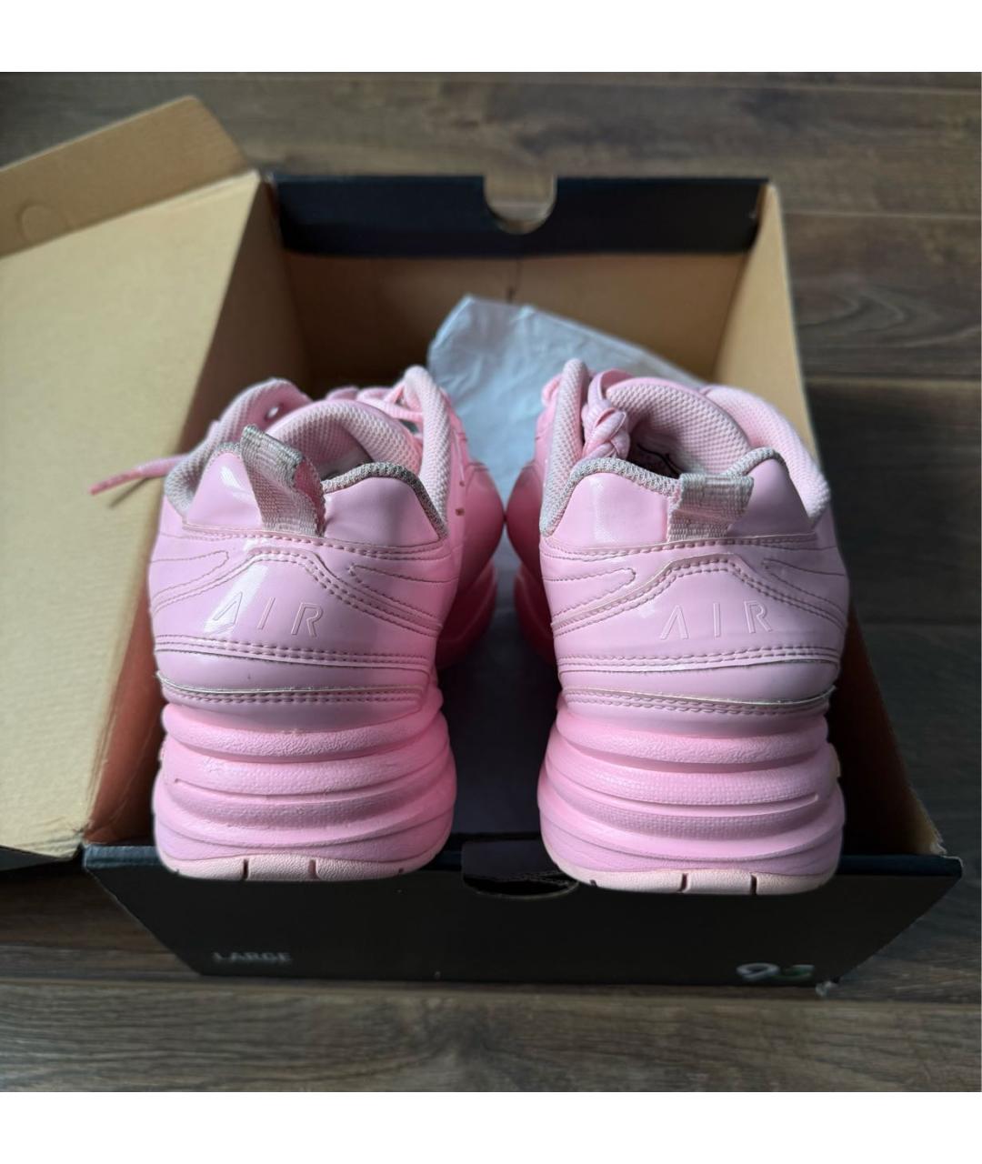 MARTINE ROSE Розовые кожаные низкие кроссовки / кеды, фото 4