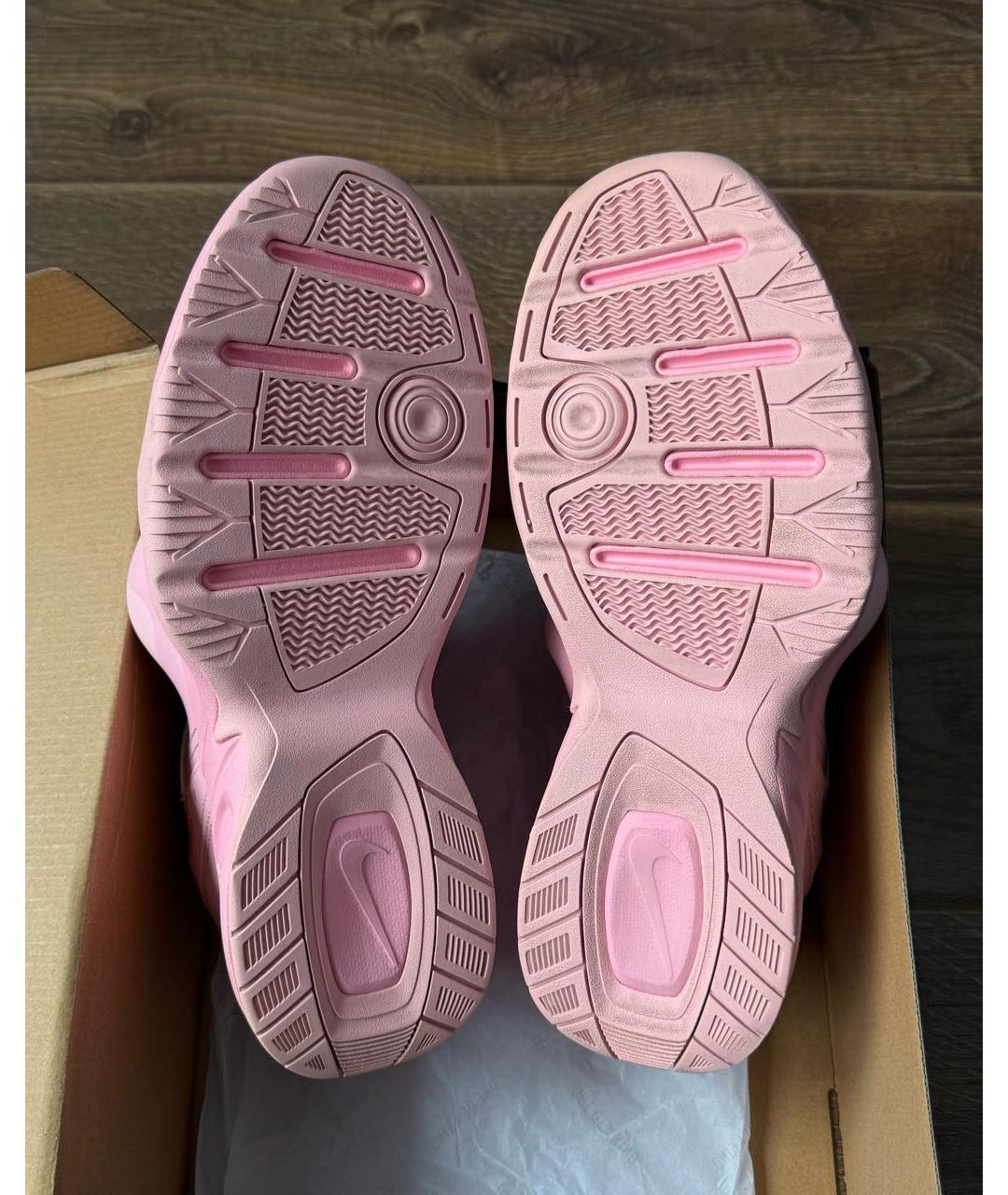 MARTINE ROSE Розовые кожаные низкие кроссовки / кеды, фото 6