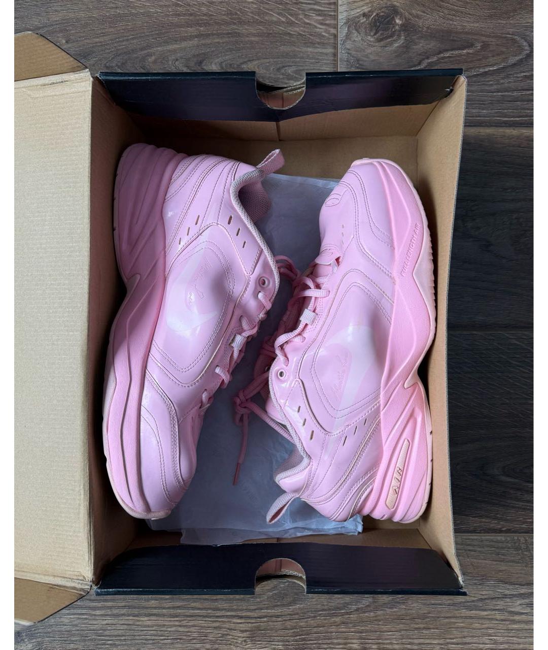 MARTINE ROSE Розовые кожаные низкие кроссовки / кеды, фото 3