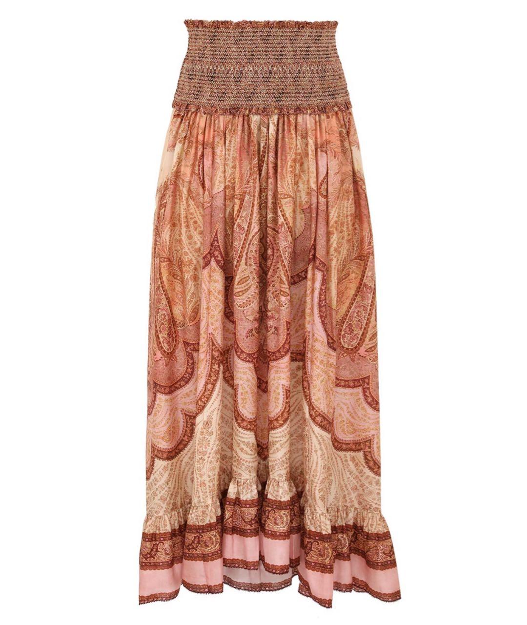 ZIMMERMANN Бордовый вискозный костюм с юбками, фото 2