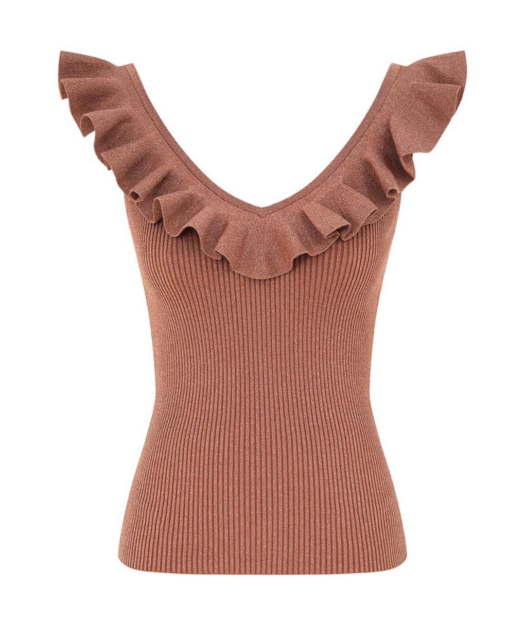 ZIMMERMANN Бордовый вискозный костюм с юбками, фото 8