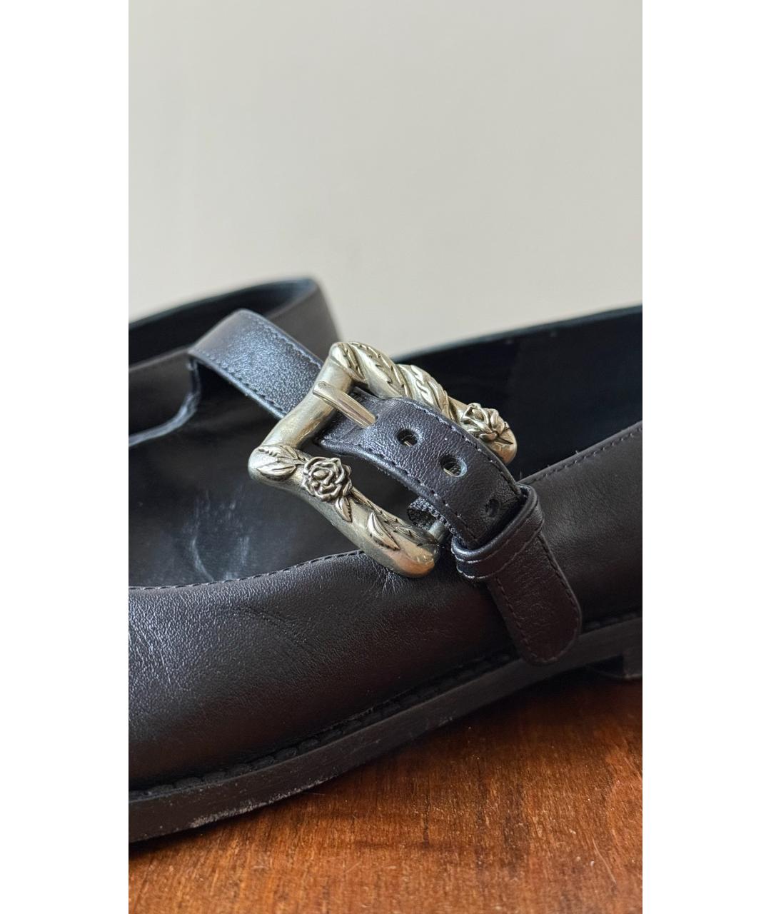 Enfants Riches Déprimés Черные кожаные балетки, фото 5