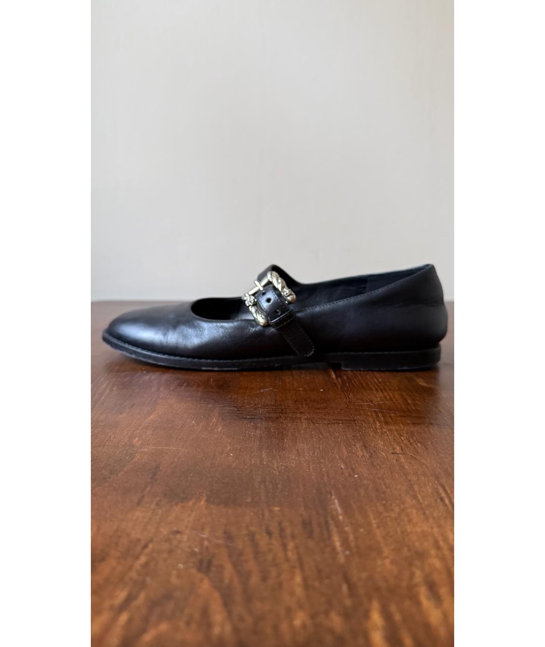 Enfants Riches Déprimés Черные кожаные балетки, фото 9