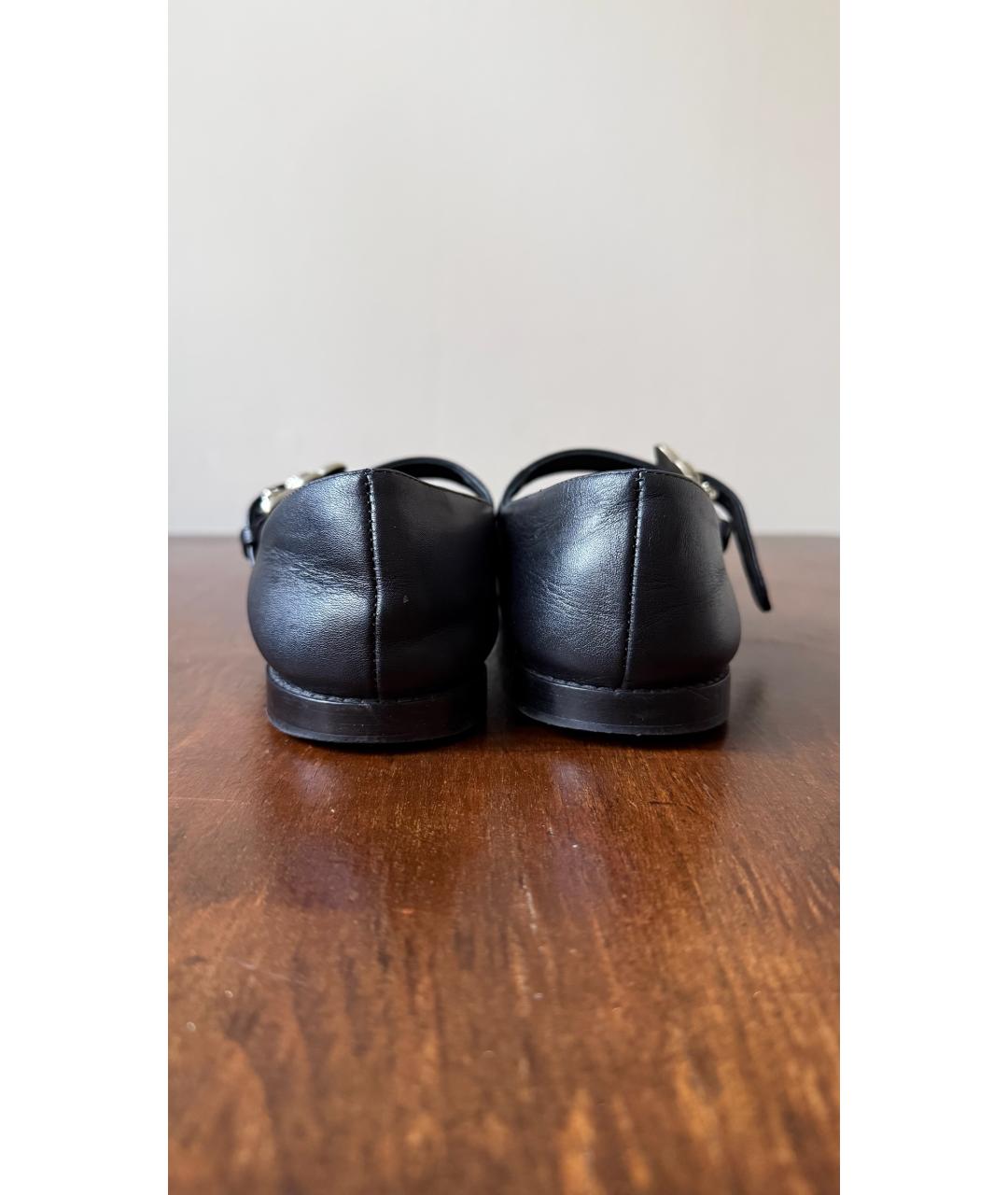 Enfants Riches Déprimés Черные кожаные балетки, фото 4
