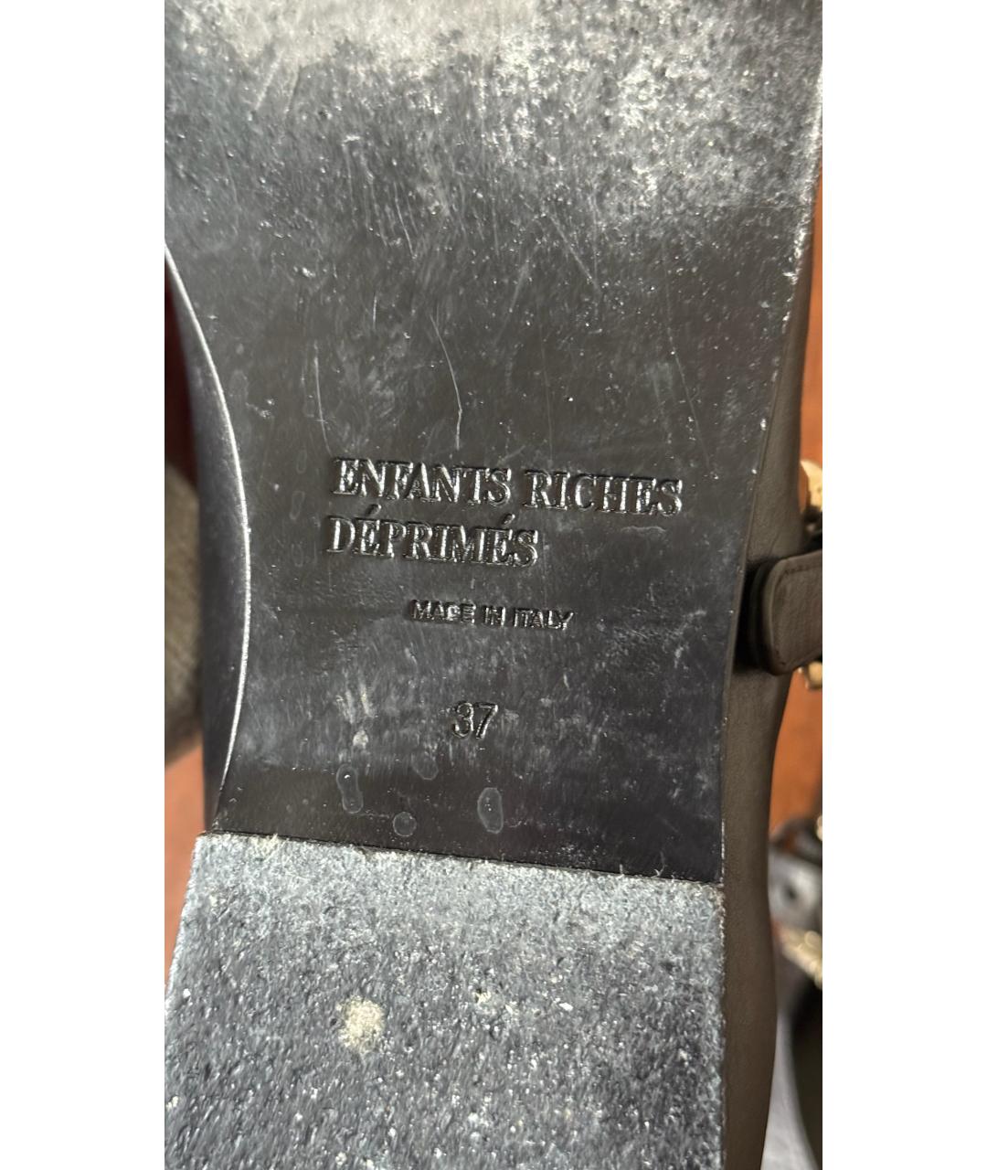 Enfants Riches Déprimés Черные кожаные балетки, фото 7