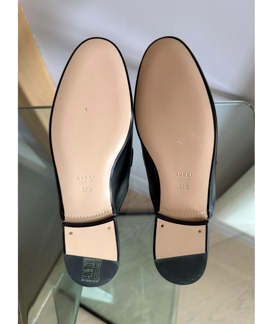 GUCCI Черные кожаные мюли, фото 5