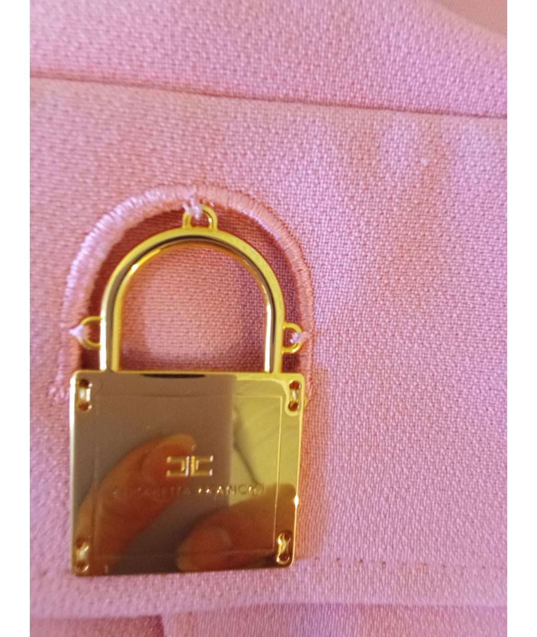 ELISABETTA FRANCHI Розовый полиэстеровый корсет, фото 5