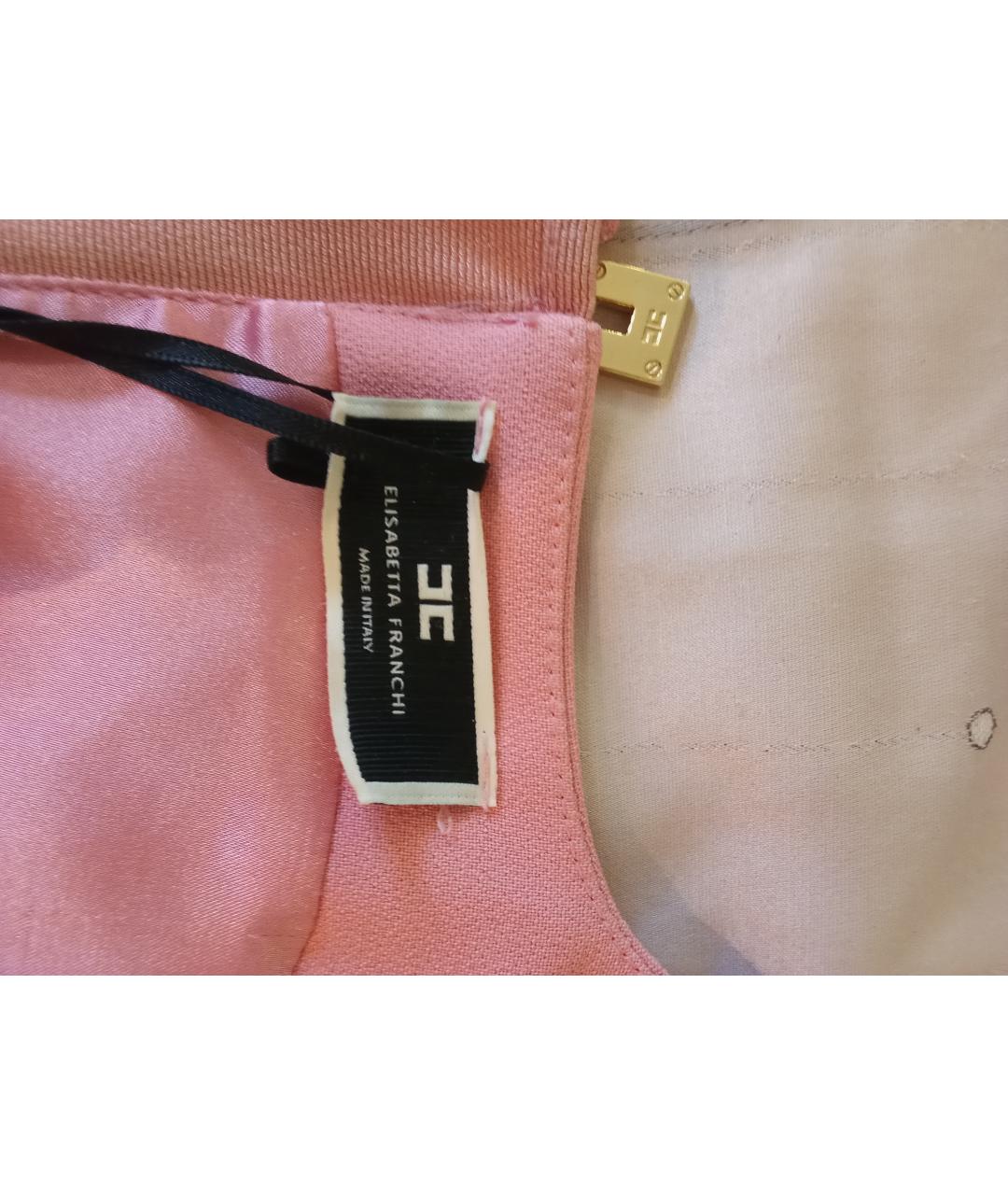 ELISABETTA FRANCHI Розовый полиэстеровый корсет, фото 7