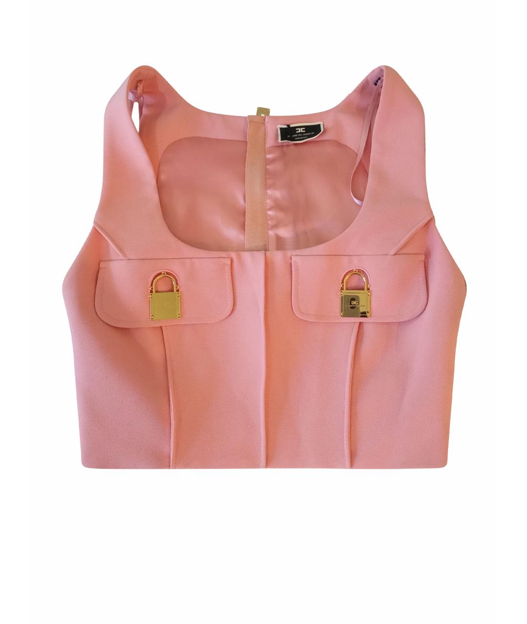 ELISABETTA FRANCHI Розовый полиэстеровый корсет, фото 1