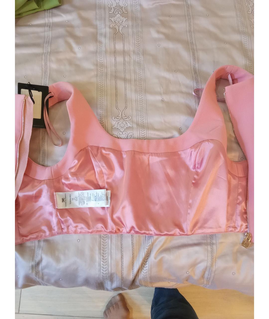 ELISABETTA FRANCHI Розовый полиэстеровый корсет, фото 4