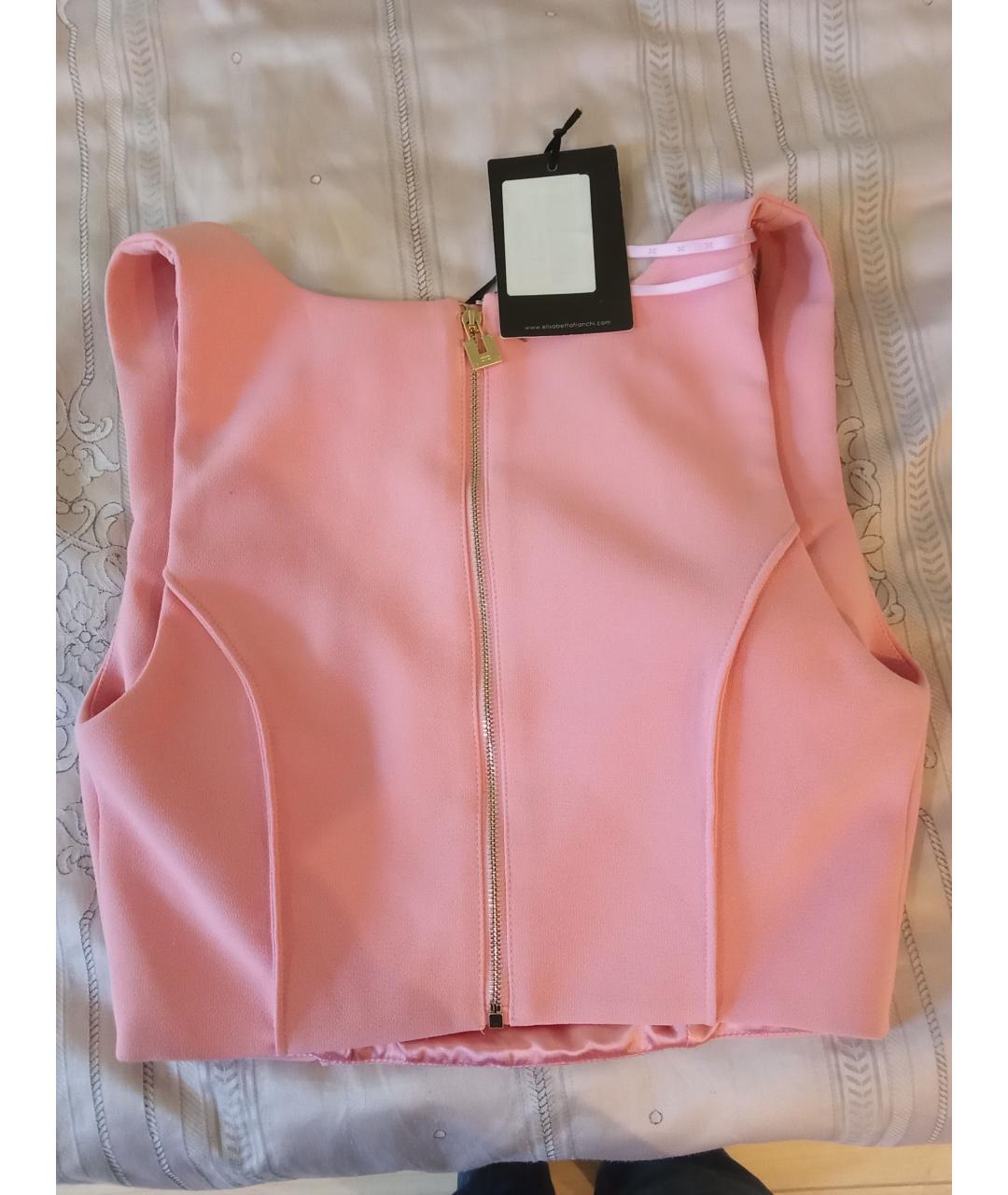 ELISABETTA FRANCHI Розовый полиэстеровый корсет, фото 2